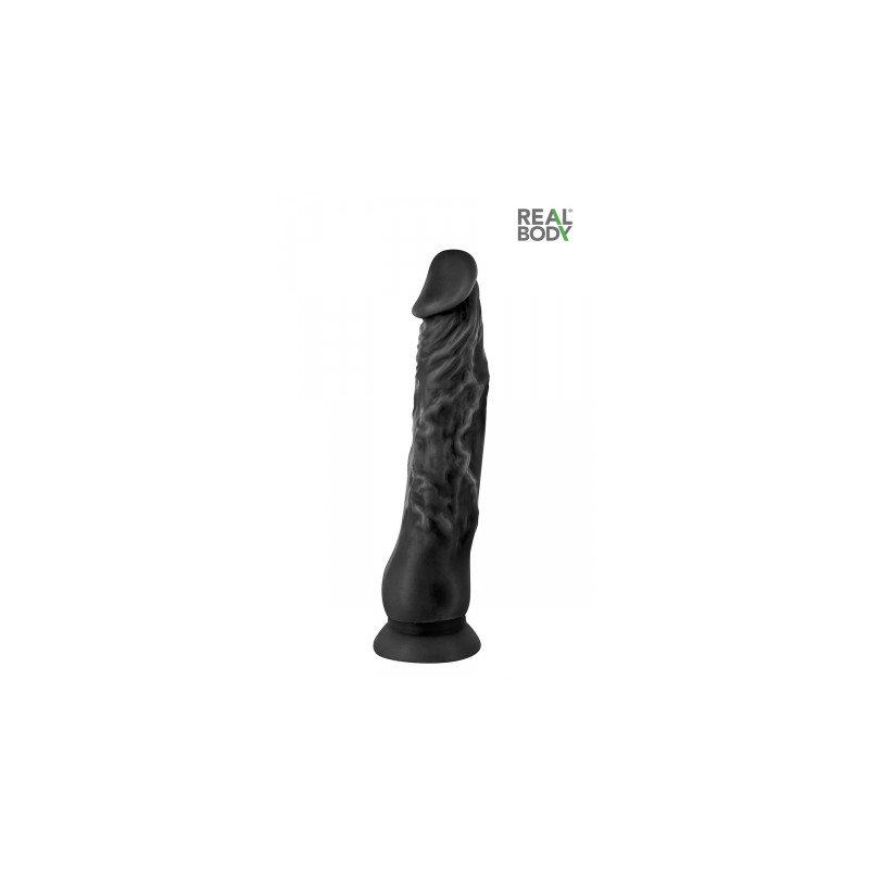 Gode réaliste 21 cm noir - Real Justin