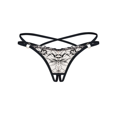 Vila blanes string ouvert - Noir