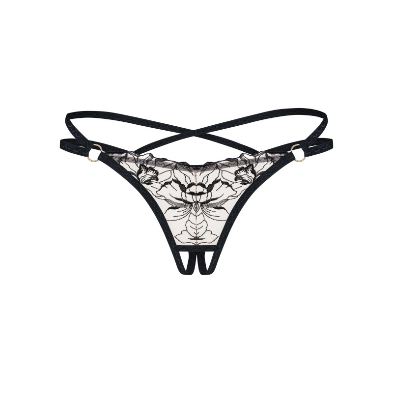 Vila blanes string ouvert - Noir