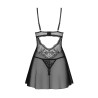 Perisia babydoll et string - Noirs