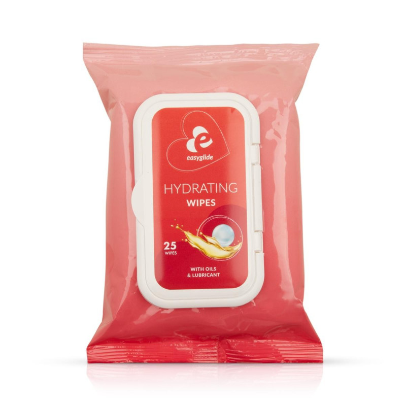 Lingettes hydratantes EasyGlide avec lubrifiant et huiles