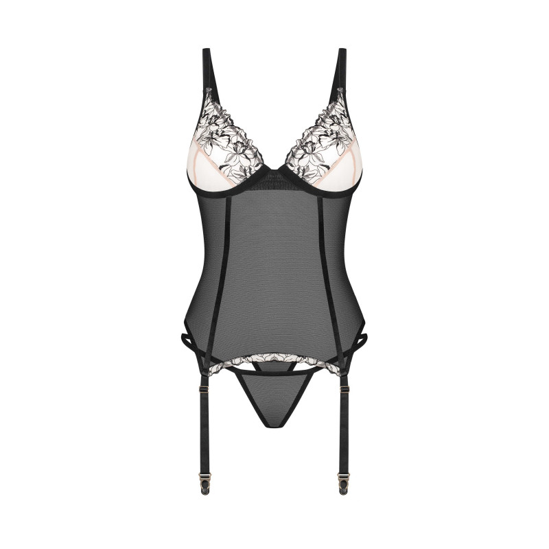 Vila blanes corset et string - Noirs