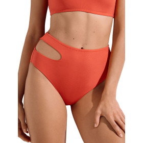 Bas maillot slip de bain asymétrique échancré taille haute