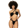 Maillot de bain 2 pièces noir, multipositionnable - MAL67069BLK