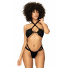 Maillot de bain 2 pièces noir, multipositionnable - MAL67069BLK