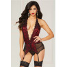 2 Pc Chemise Set Black O/S