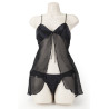 BABY DOLL & THONG NEGRO L