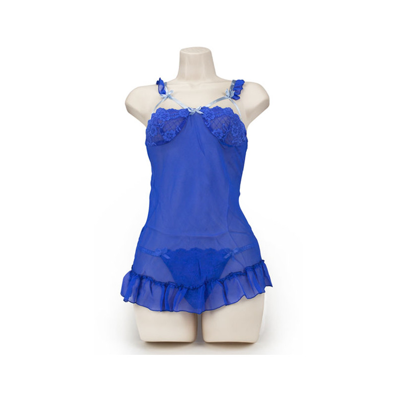 BABY DOLL HALF CUP COBALTO L