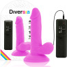 DIVERSIA - DILDO VIBRANT FLEXIBLE 17 CM - VIOLET