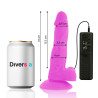 DIVERSIA - DILDO VIBRANT FLEXIBLE 18 CM - VIOLET