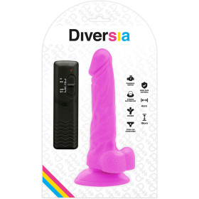 DIVERSIA - DILDO VIBRANT FLEXIBLE 18 CM - VIOLET