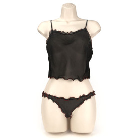 CAMI/THONG  TRIM NEGRO XL