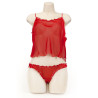 CAMI/THONG  TRIM ROJO XL