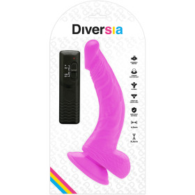 DIVERSIA - DILDO VIBRANT FLEXIBLE 21,5 CM - VIOLET