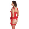 Conjunto Bustier Volantes Set Rojo TU