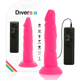 DIVERSIA - DILDO SOUPLE AVEC VIBRATION 23 CM - ROSE