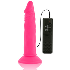 DIVERSIA - DILDO SOUPLE AVEC VIBRATION 23 CM - ROSE