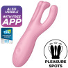 SATISFYER - APPLICATION VIBRATEUR THREESOME 4 ROSE