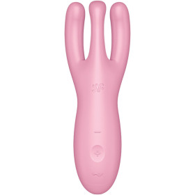 SATISFYER - APPLICATION VIBRATEUR THREESOME 4 ROSE