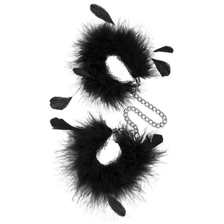 Feather Cuffs Black