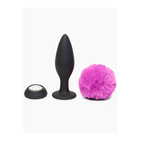 Happy Rabbit Rechargeable Vibrating Butt Plug Large Black/Purple