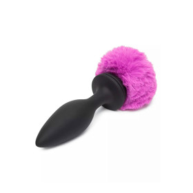 Happy Rabbit Rechargeable Vibrating Butt Plug Large Black/Purple