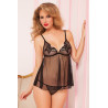 Madame Butterfly Babydoll Set Black