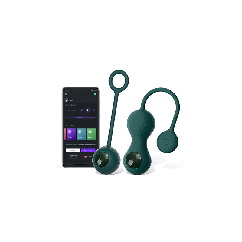 MAGIC MOTION - CRYSTAL DUO SMART KEGEL VIBRATOR WITH WEIGHT SET