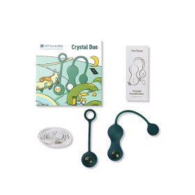 MAGIC MOTION - CRYSTAL DUO SMART KEGEL VIBRATOR WITH WEIGHT SET