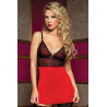 NAUGTHY LITTLE SECRET BRA CHEMISE &THONG ROJO