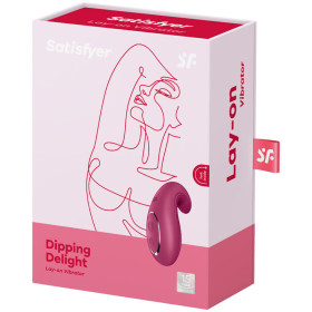 SATISFYER - VIBRATEUR  POSER DIPPING DELIGHT ROUGE
