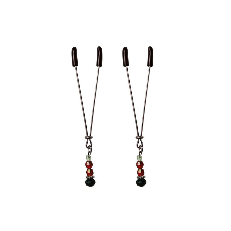 Ruby Black Nipple Clips