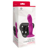 Strappy Harness Set - 2 Ring Harness With Dildo Plum