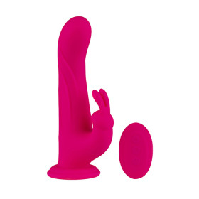 Whirl-Pulse Rotating Rabbit Vibrator & Remote Control Pink