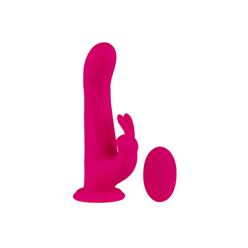 Whirl-Pulse Rotating Rabbit Vibrator & Remote Control Pink