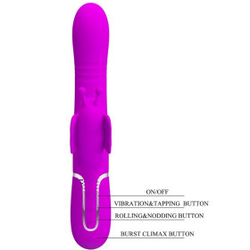 PRETTY LOVE - VIBRATEUR MULTIFONCTION LAPIN 4 EN 1 PAPILLON