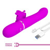 PRETTY LOVE - VIBRATEUR MULTIFONCTION LAPIN 4 EN 1 PAPILLON