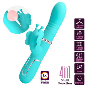 PRETTY LOVE - VIBRATEUR MULTIFONCTION LAPIN 4 EN 1 PAPILLON