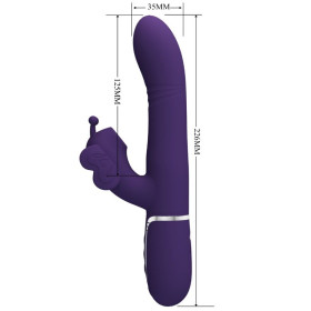 PRETTY LOVE - VIBRATEUR MULTIFONCTION LAPIN 4 EN 1 PAPILLON