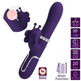 PRETTY LOVE - VIBRATEUR MULTIFONCTION LAPIN 4 EN 1 PAPILLON