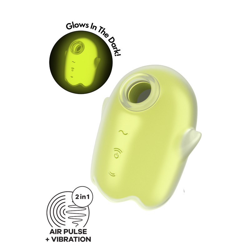 Stimulateur de clitoris fluorescent vibration et air pulsé USB