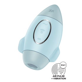 Stimulateur de clitoris violet vibration et air pulsé USB vert