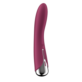 Vibromasseur USB tête rotative point G rouge Spinning Vibe 1