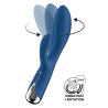 Vibromasseur rabbit USB tête rotative bleu Spinning Rabbit 1