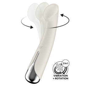 Vibromasseur point G tête rotative blanc USB Spinning g-spot 1