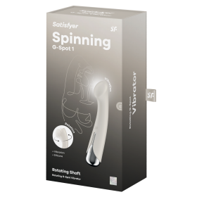 Vibromasseur point G tête rotative blanc USB Spinning g-spot 1