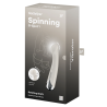 Vibromasseur point G tête rotative blanc USB Spinning g-spot 1