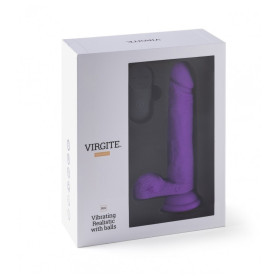 VIBROMASSEUR RÉALISTE "R16" FLESH 16 CM AVEC TÉLÉCOMMANDE Violet