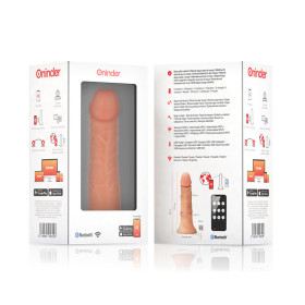 ONINDER - GODE VIBRATEUR BOGOTÁ MOYEN 9 VITESSES NATUREL 22 CM -O- 4,5 CM - APPLICATION GRATUITE