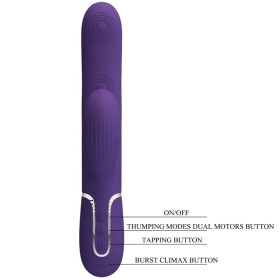 PRETTY LOVE - VIBRATEUR PERLITA G-SPOT 3 EN 1 MULTIFONCTION VIOLET